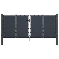 Thumbnail for Gartentor Stahl 300 x 125 cm Anthrazit