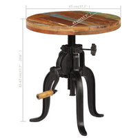 Thumbnail for Beistelltisch 45x(45-62) cm Altholz Massiv und Gusseisen