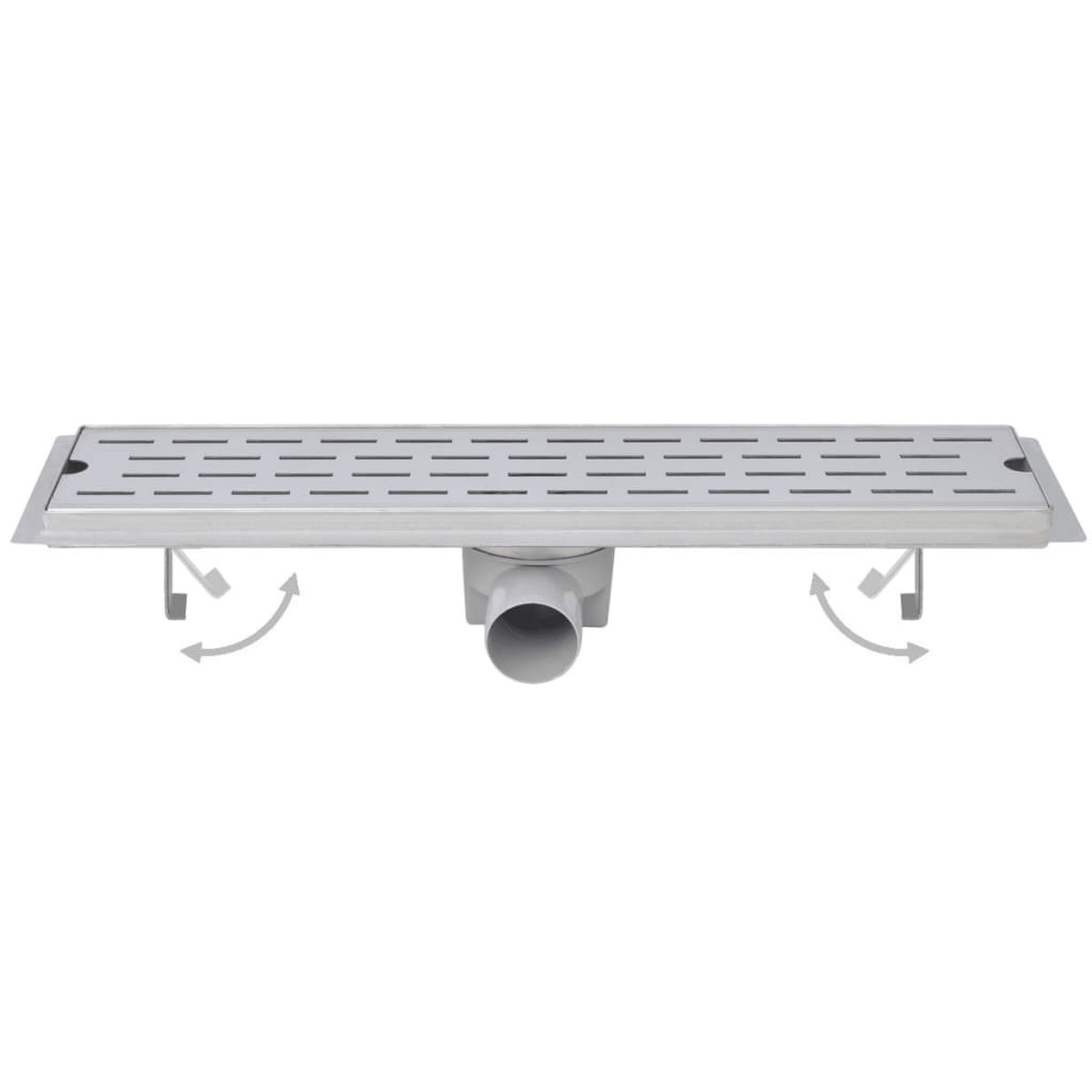 Lineare Duschrinnen 2 Stk. Linien 930 x 140 mm Edelstahl