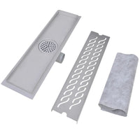 Thumbnail for Lineare Duschrinnen 2 Stk. Wellen 530 x 140 mm Edelstahl