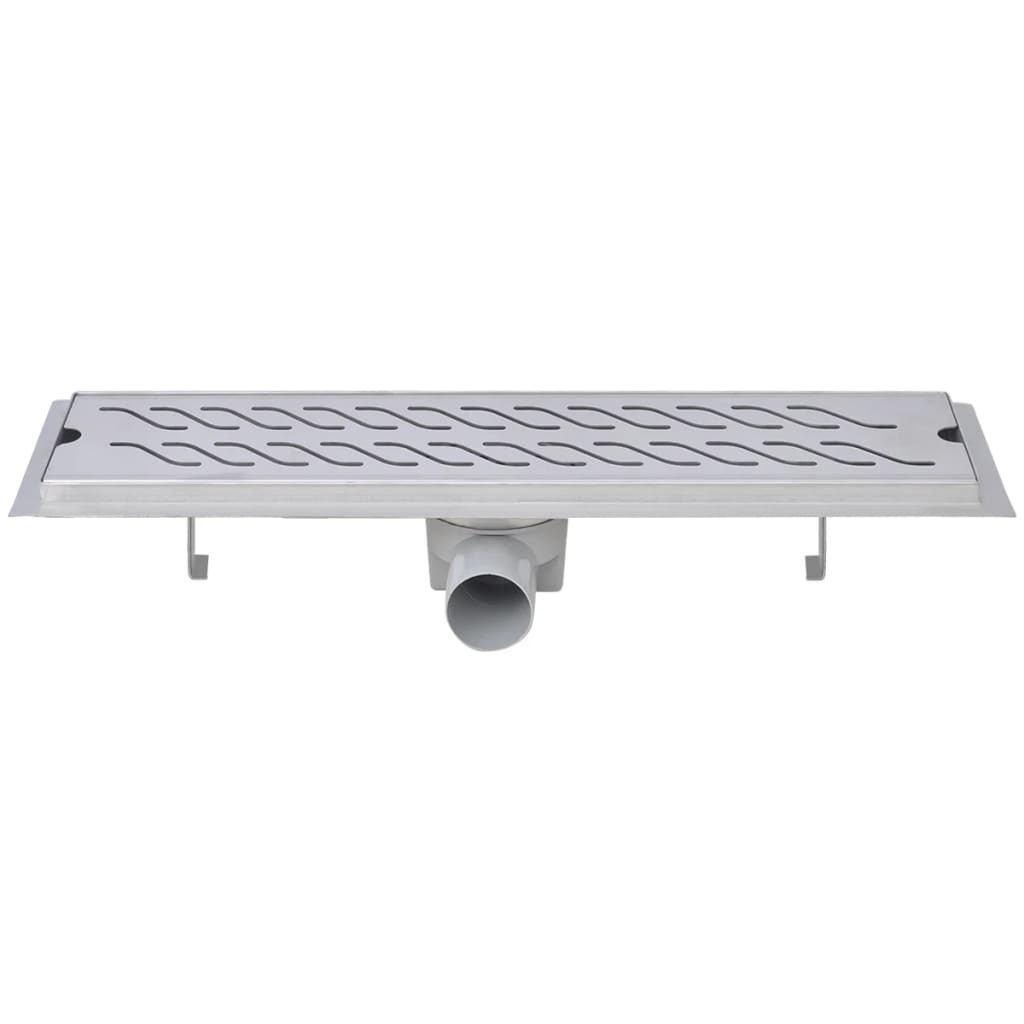 Lineare Duschrinnen 2 Stk. Wellen 530 x 140 mm Edelstahl