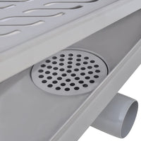 Thumbnail for Lineare Duschrinnen 2 Stk. Wellen 630 x 140 mm Edelstahl
