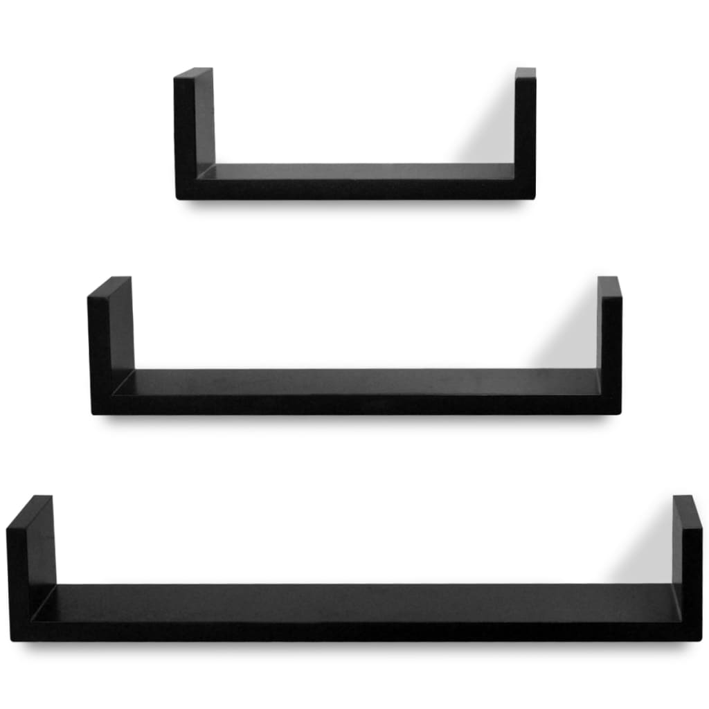 Wandregale 6 Stk. Schwarz