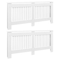 Thumbnail for Heizkörperabdeckung 2 Stk. Weiß MDF 172 cm