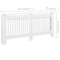 Thumbnail for Heizkörperabdeckung 2 Stk. Weiß MDF 172 cm