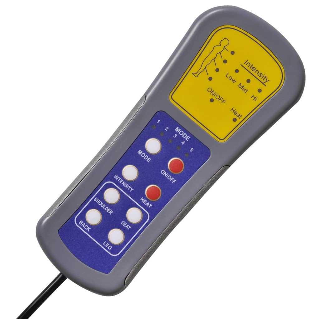 Massagesessel mit Fußhocker Creme Kunstleder