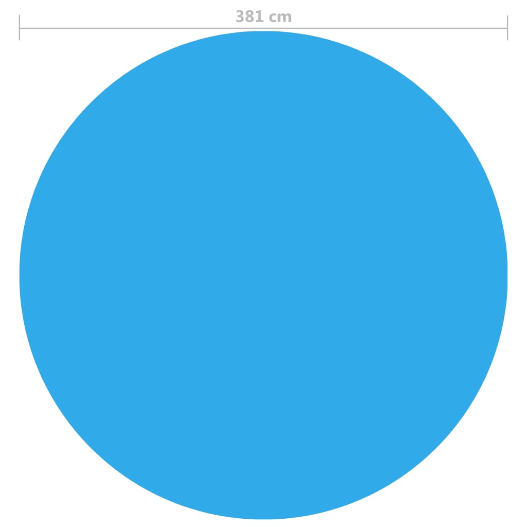 Treibende Runde PE Pool-Solarplane 381 cm Blau