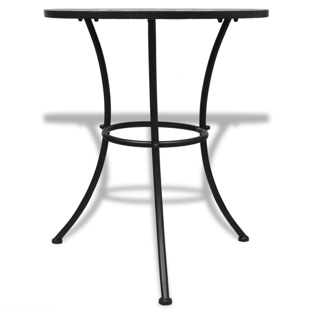 3-tlg. Bistro-Set Keramikfliese Terrakotta/Weiß