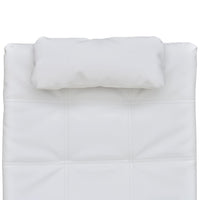 Thumbnail for Chaiselongue mit Kissen Weiß Kunstleder