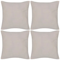 Thumbnail for 130911 4 Beige Cushion Covers Cotton 50 x 50 cm