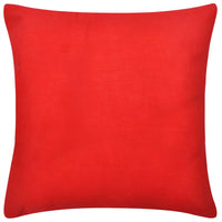 Thumbnail for 130918 4 Red Cushion Covers Cotton 80 x 80 cm