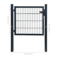 Thumbnail for Zauntor Stahl Anthrazit 105x150 cm