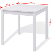 Thumbnail for Fünfteiliges Esstisch-Set Pinienholz Weiß