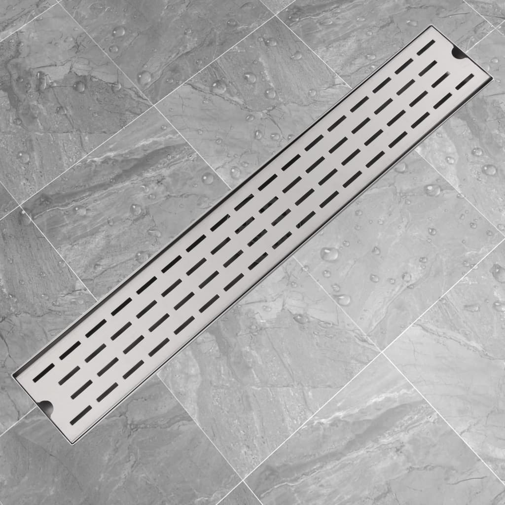 Gerade Duschrinne Linien 730x140 mm Edelstahl