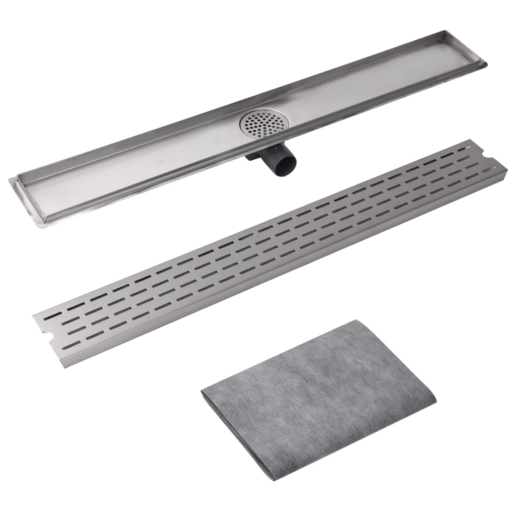 Gerade Duschrinne Linien 930x140 mm Edelstahl