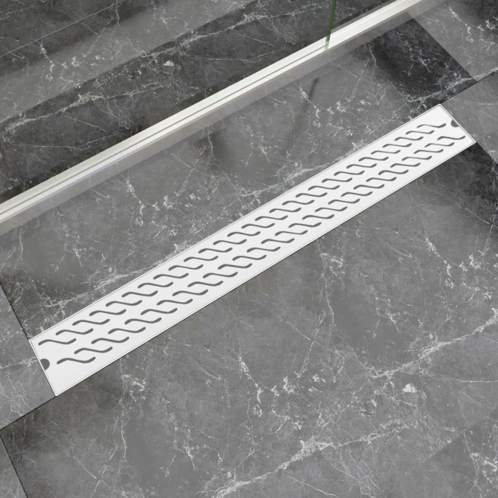 Gerade Duschrinne Wellen 930x140 mm Edelstahl