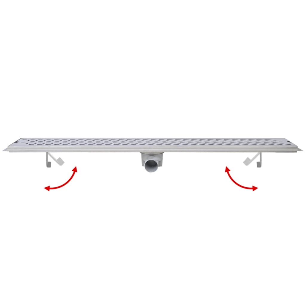 Gerade Duschrinne Wellen 1030x140 mm Edelstahl
