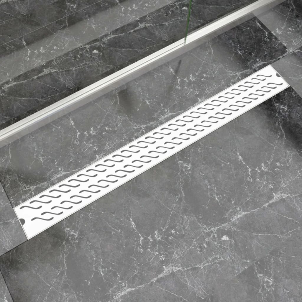 Gerade Duschrinne Wellen 1030x140 mm Edelstahl