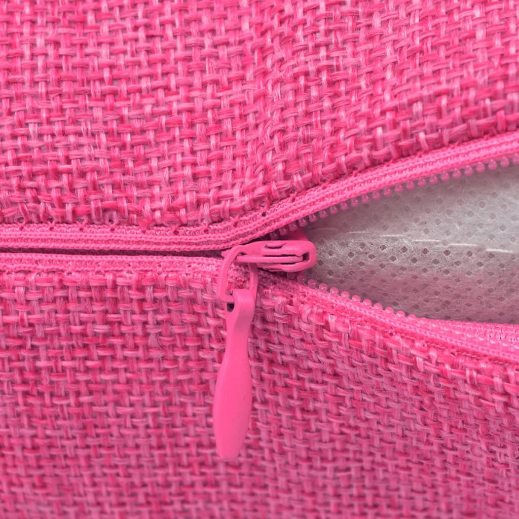 Kissenbezüge 4 Stk. Leinenoptik Rosa 80x80 cm