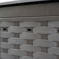 Thumbnail for Gartenkomposter Braun 60x60x83 cm 300 L Kunststoff Rattan