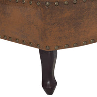 Thumbnail for Chaiselongue Braun Wildleder-Optik