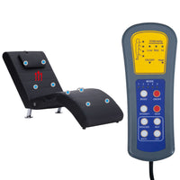 Thumbnail for Massage-Chaiselongue mit Kissen Schwarz Kunstleder