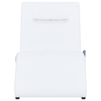 Thumbnail for Massage-Chaiselongue mit Kissen Weiß Kunstleder