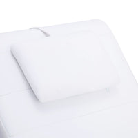 Thumbnail for Massage-Chaiselongue mit Kissen Weiß Kunstleder