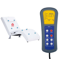 Thumbnail for Massage-Chaiselongue mit Kissen Weiß Kunstleder