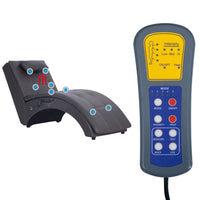 Thumbnail for Massage Chaiselongue mit Kissen Grau Kunstleder