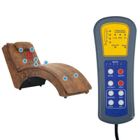 Thumbnail for Massage Chaiselongue mit Kissen Braun Wildleder-Optik