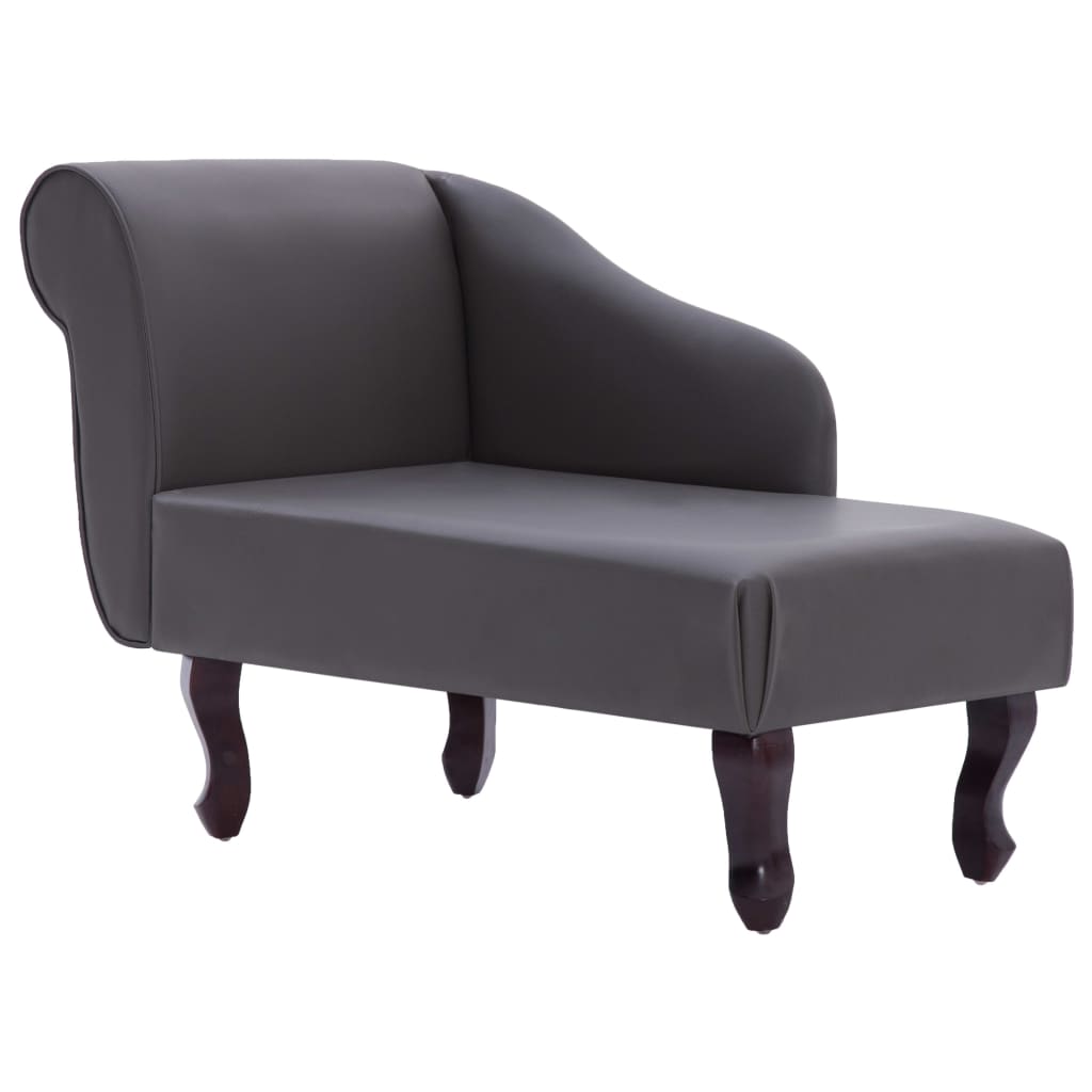Chaiselongue Grau Kunstleder