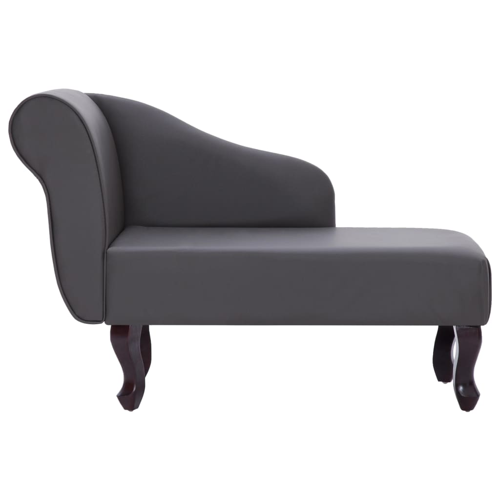 Chaiselongue Grau Kunstleder