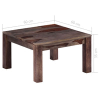 Thumbnail for Couchtisch Grau 60 x 60 x 35 cm Massivholz