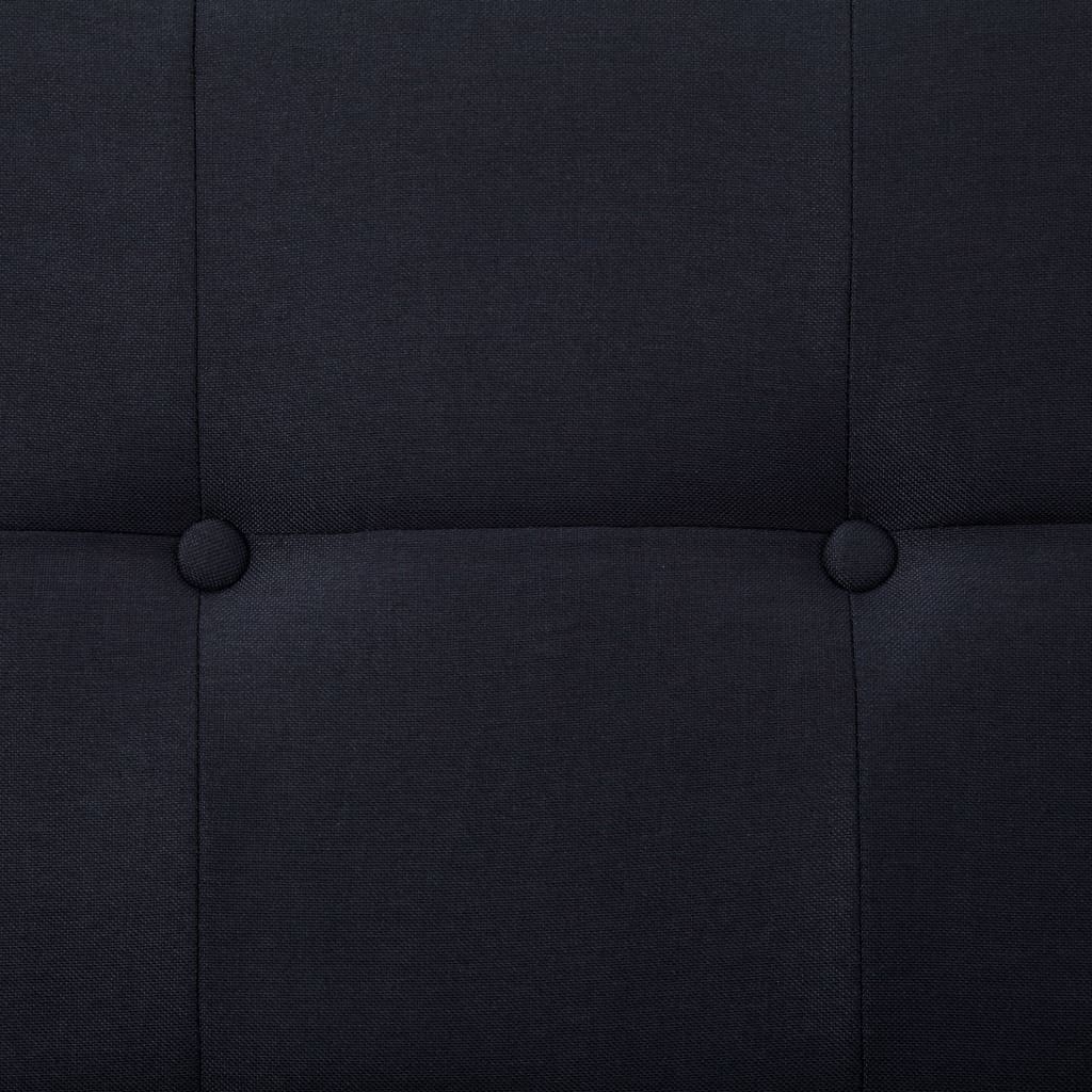 Schlafsofa mit Armlehnen Schwarz Polyester