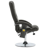 Thumbnail for Massagesessel mit Fußhocker Grau Kunstleder