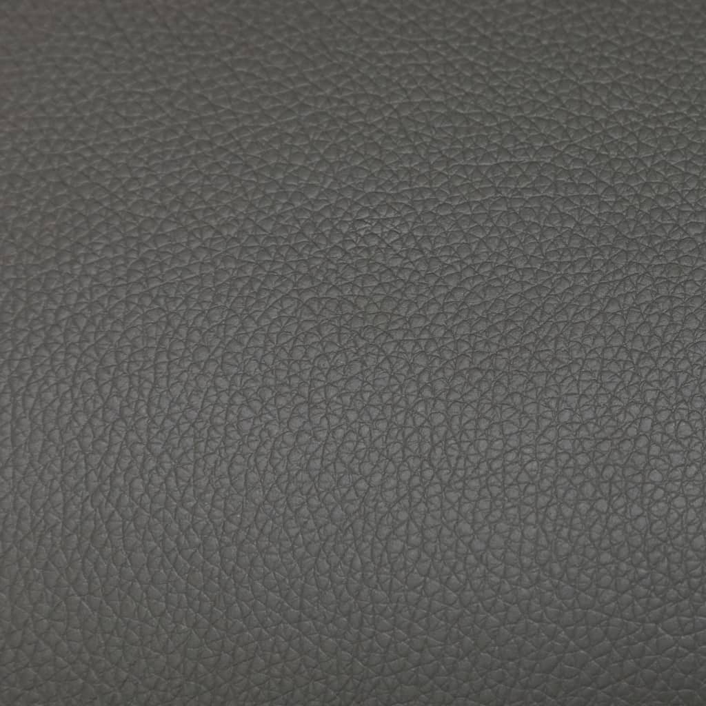 Massagesessel mit Fußhocker Grau Kunstleder