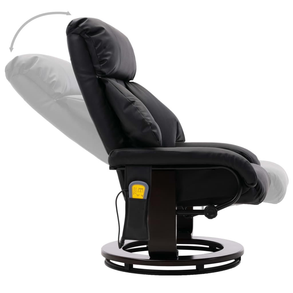 TV-Massagesessel Schwarz Kunstleder