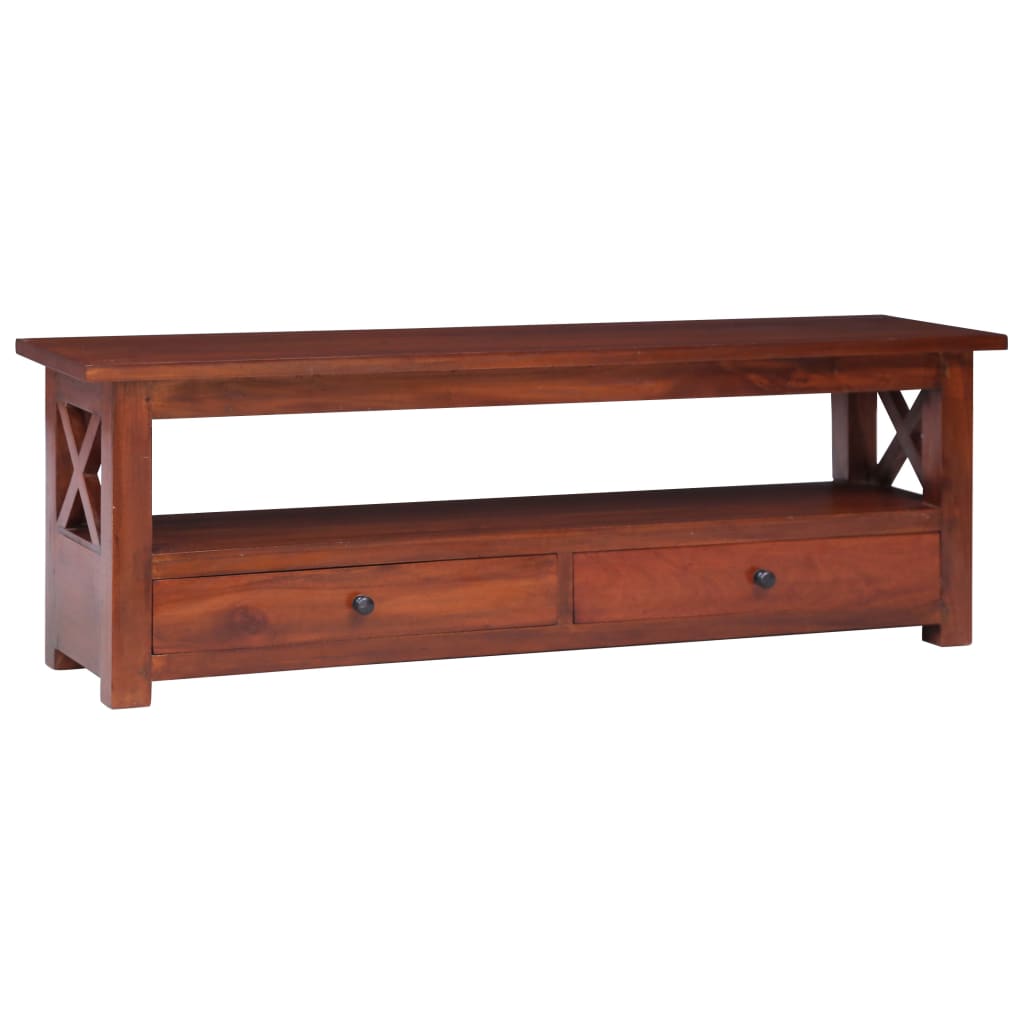 TV-Schrank Braun 120 x 30 x 40 cm Massivholz Mahagoni