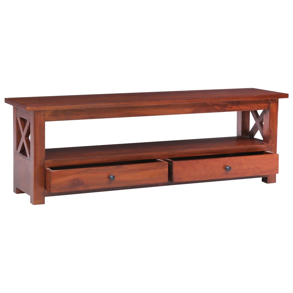 TV-Schrank Braun 120 x 30 x 40 cm Massivholz Mahagoni