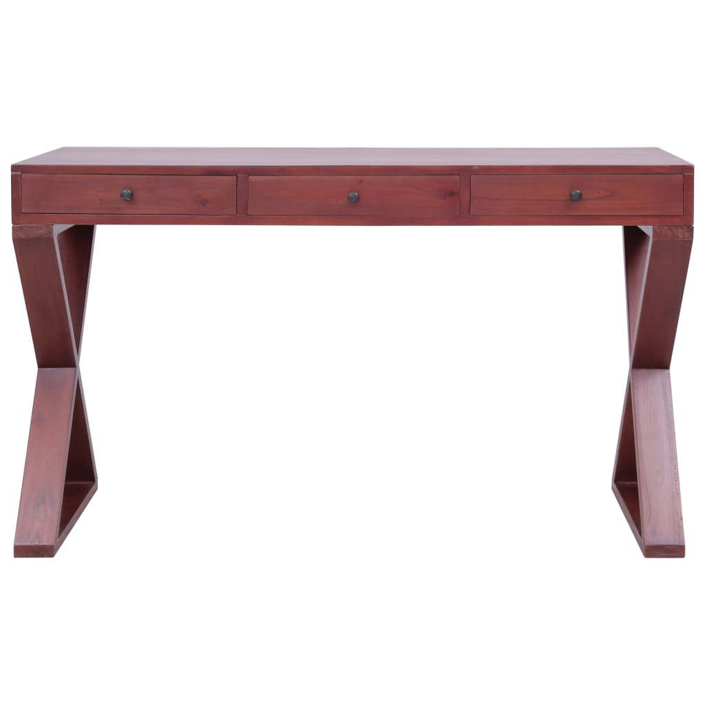 PC-Tisch Braun 132 x 47 x 77 cm Massivholz Mahagoni