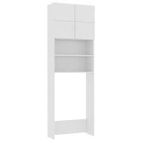 Thumbnail for Waschmaschinenschrank Weiß 64x25,5x190 cm Holzwerkstoff