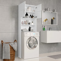 Thumbnail for Waschmaschinenschrank Weiß 64x25,5x190 cm Holzwerkstoff