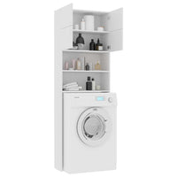 Thumbnail for Waschmaschinenschrank Weiß 64x25,5x190 cm Holzwerkstoff