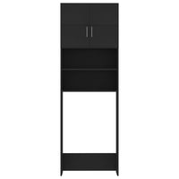 Thumbnail for Waschmaschinenschrank Schwarz 64x25,5x190 cm Holzwerkstoff