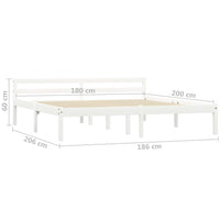 Thumbnail for Massivholzbett Weiß Kiefer 180x200 cm
