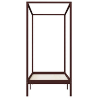 Thumbnail for Himmelbett-Gestell Dunkelbraun Massivholz Kiefer 90 x 200 cm