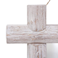 Thumbnail for Holzspiegel Weiß 70x70 cm Altholz Massiv