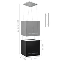 Thumbnail for Hängende Inselhaube Touch-Sensor LCD 37 cm Beschichteter Stahl