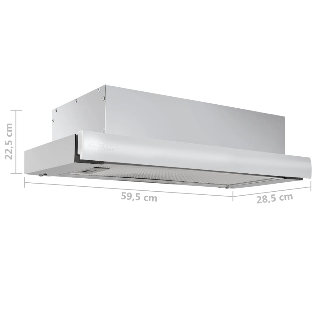 Einbau-Dunstabzugshaube Schmal 480 m³/h Aluminium Edelstahl